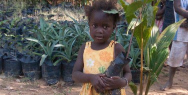 Child with seedlings