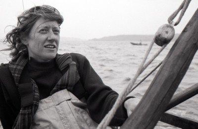 Madadh MacLaine at the helm