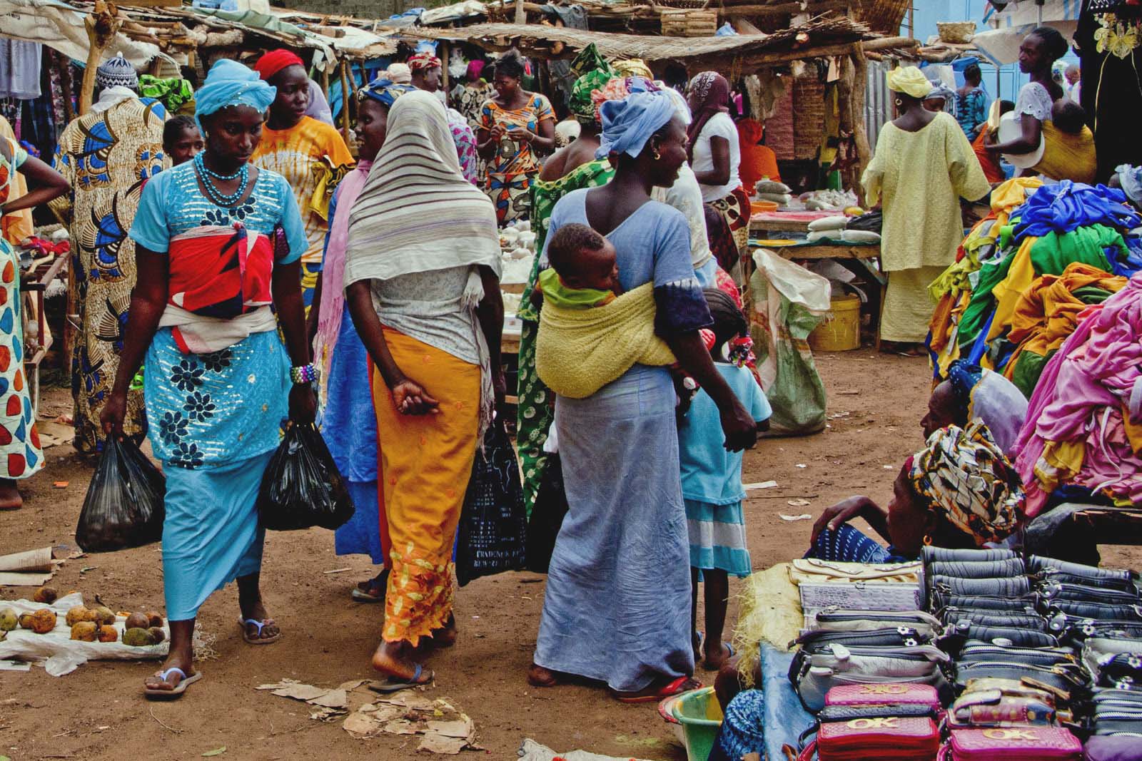 women in a market